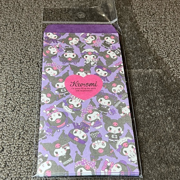Kuromi Tall Envelopes All-Over Print Official Sanrio Japan Exclusive Kawaii - Picture 1 of 7